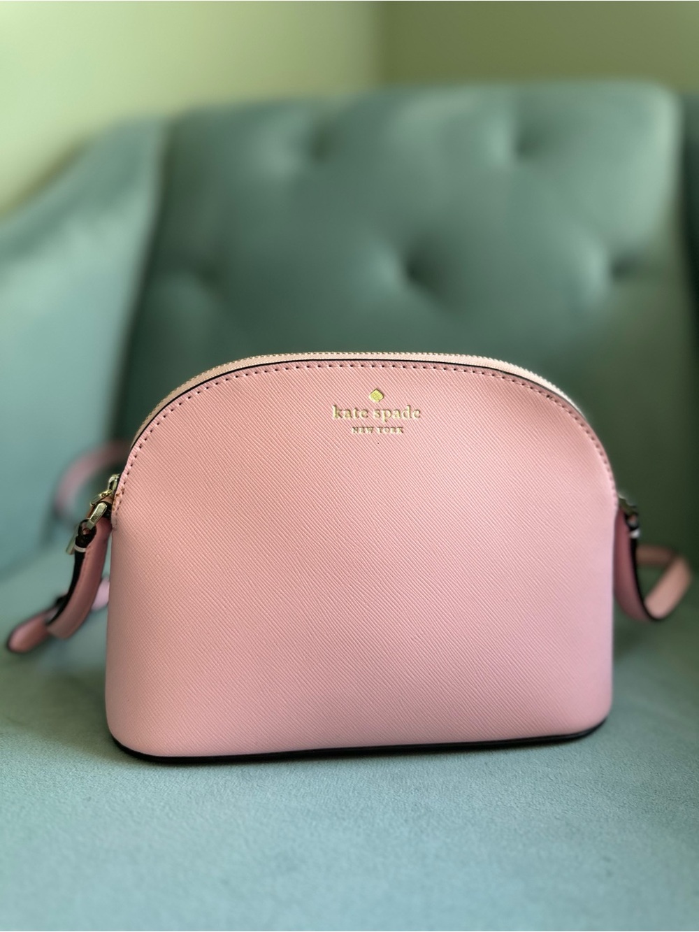 kate spade mini Pink Saffiano Dome Crossbody